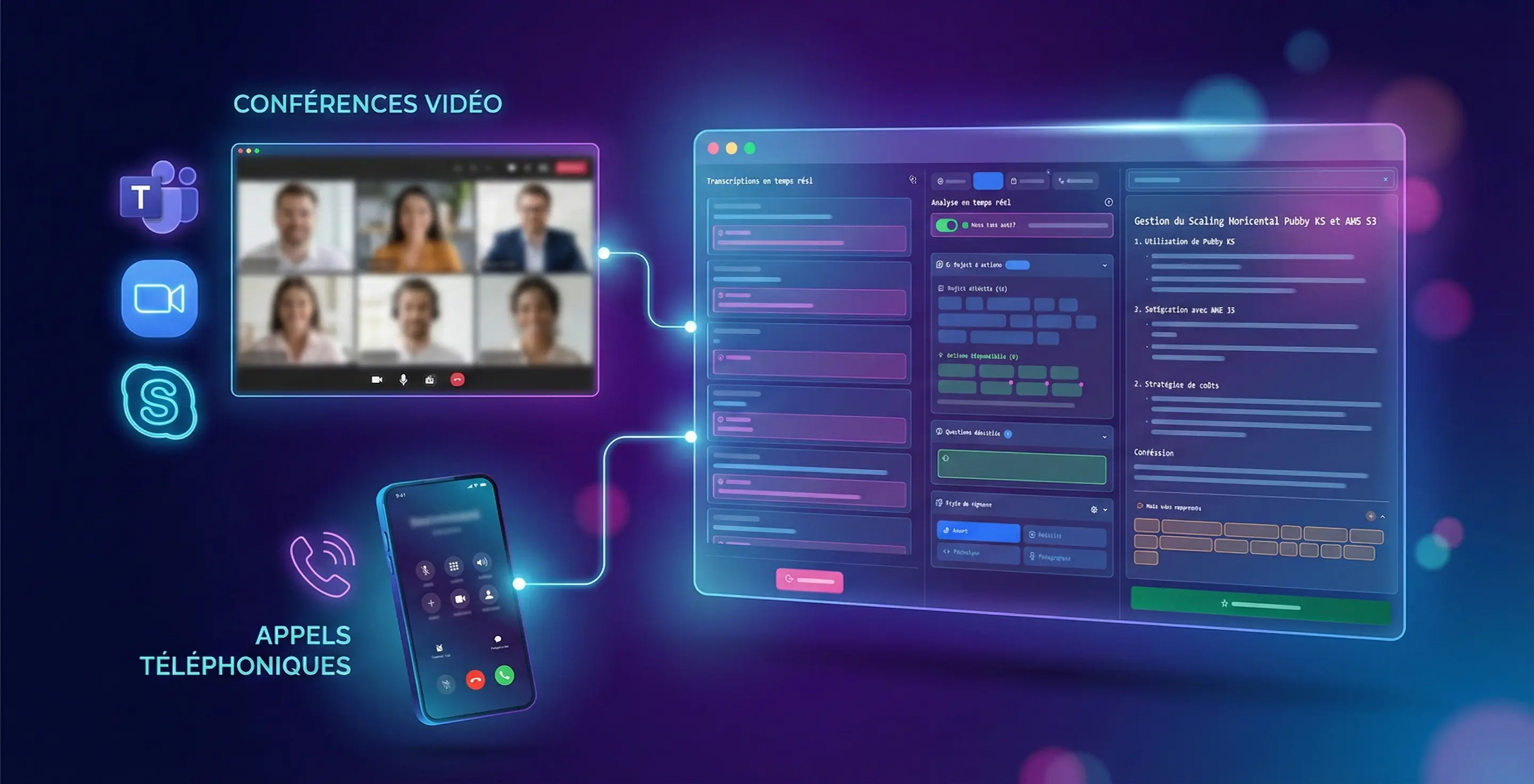 Live Assist - Multiples sources audio : conférences vidéo et appels téléphoniques